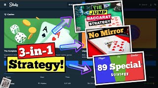 Baccarat Session Playing Online w Bitcoin! | Tie Jump Strategy + 89 Special + No Mirror!