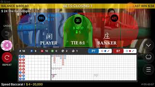 Baccarat 39: Try the 2 x 4 tall/ long strategy out again.