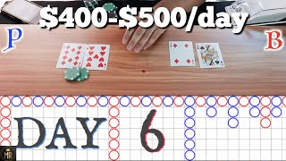 DAY 6 | Real Cards BACCARAT w Bet Spreads | How to protect profits!