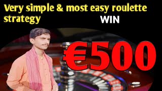 Very simple & most easy roulette strategy||roulette game||roulette big win||Roulette channel