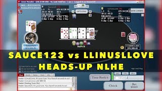 Sauce123 vs LLinusLLove Heads Up NLHE Strategy