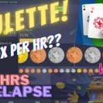ROULETTE STREAKS MARTINGALE BETTING STRATEGY WITH BACCARAT GAMEPLAY!! SEE TIME LAPSE RESULT!!
