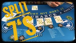 Blackjack split the 7 ´s