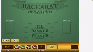 Baccarat Strategy 7 out of 100 net profit $850