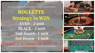 Roulette WIN Strategy Outside bets management system for small bank roll