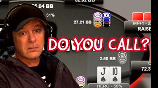 DO YOU MAKE THE CALL?: Online poker tournament hand analysis including pot odds, EV, Risk to Reward.