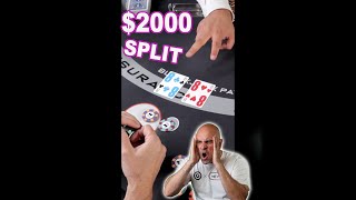 $2,000 on 88 SPLIT Blackjack – Strategy #shorts