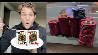 GETTING FED POCKET JACKS!! | POKER VLOG #2