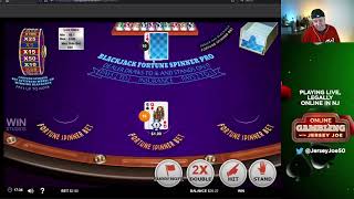 Blackjack Fortune Spinner LIVE [Online Gambling with Jersey Joe # 163]