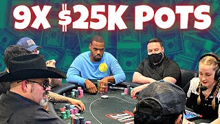 100k Win in Wild Texas Poker Game w/ Massive Pots