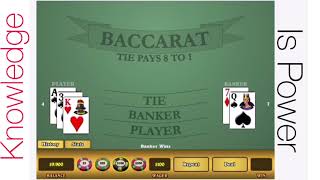 Baccarat winning strategy demonstration.