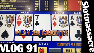 Slotmassacre gets Wild. High Limit Video Poker, VLOG 92