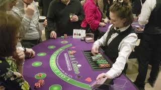 Rent a Casino Calysta C blackjack dealer with grace and magical hands