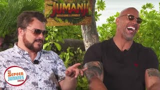 Jack Black Impersonates The Rock (Jumanji Cast Interview)