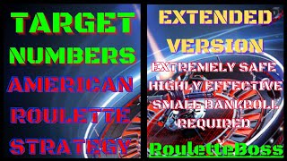 Target numbers roulette strategy | American roulette wheel (Extended version)