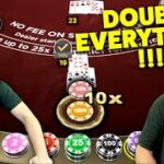 New Blackjack Strategy — DOUBLE EVERYTHING! (Lightning Blackjack)