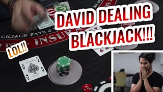 David Dealing Blackjack!!! Live Blackjack David vs. Timmy Ep.10