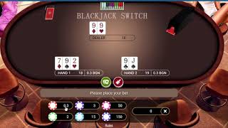 Blackjack Switch  – 1XBET game. Real money tips