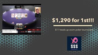 Poker Heads Up Tips with $1.3k Win!