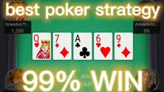 Best poker strategy 99% WIN (poker lover)