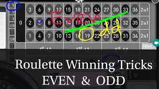 ( EVEN and ODD Numbers ) Online roulette winning system