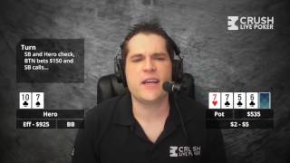 Poker Strategy: Flopped Trips on a Bad Runout