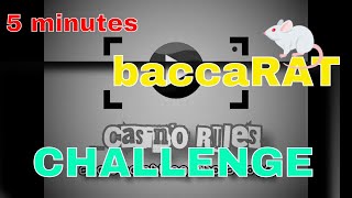 THE BACCARAT 5 minute CHALLENGE| STRATEGIES you will NEVER forget | BACCARAT STRATEGIES |SE-1 |EP-3