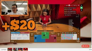 Baccarat Winning Strategy – Majority 6 System + Foolproof MM – $20 Profit – #2