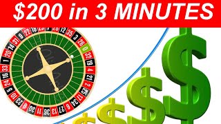 BEST ROULETTE STRATEGY EVER | $200 in 3 MINUTES SPLITS and FOUR CORNERS
