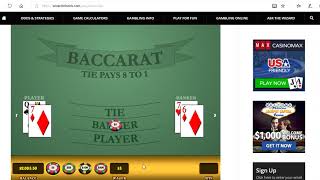 Baccarat Chi Wining Strategy with Money Management 11/ 2/ 18
