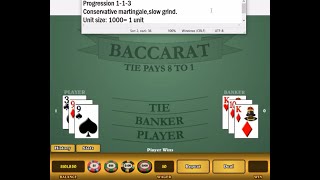 Baccarat Strategy with Modified Martingale