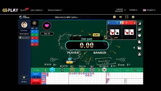 Win Cash Baccarat Strategy 1 playing on live casino min. bankroll 34 units Day 2