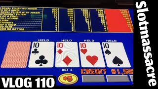When the Kicker Matters. High Limit Video Poker VLOG 110, First Session of the Year.