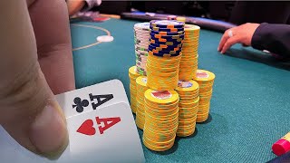 $3500 ALL IN WITH ACES! MASSIVE COMEBACK SESSION | Texas Holdem Poker Vlog | C2B Ep. 59