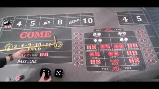 Craps Dice Live Play, 30 Day Challenge, Episode #5, Down $500