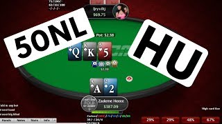 How to beat Heads up 50nl on pokerstars part 1 (poker strategy)