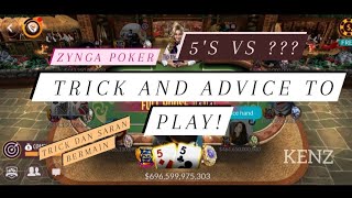 PART 29 | TRICK AND ADVICE STYLE OF GAME | ZYNGA POKER | KENZ