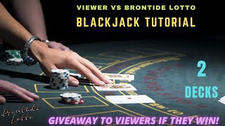 #BLACKJACK TUTORIAL! VIEWERS VS BRONTIDE! LETS LEARN & PLAY BLACKJACK!