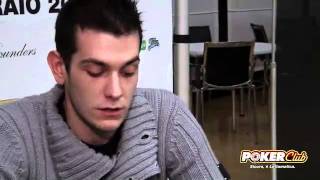 Poker Tips, Alessandro Chiarato con AQ, 10 10, KJ in UTG + 1   YouTube