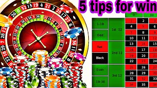 99% Roulette no less 5 winning tips 🤑 only win