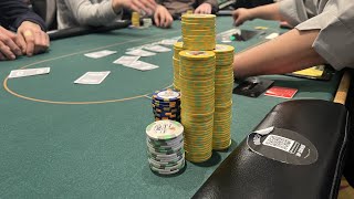 BLUFFING BIG WITH 4 HIGH + TABLE TALK! Texas Holdem Poker Vlog | C2B Ep. 67