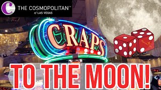 COSMOPOLITAN Casino Las Vegas Craps Machine! To The Moon! Dice Roll Winner! 2021!