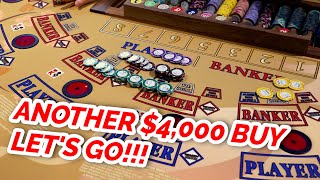 MONSTER BUY IN ROUND TWO!! $4,000 Baccarat at Strat Hotel