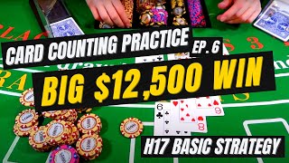 Blackjack | +$12,500 WIN | Basic Strategy $1000 hands [6/n]