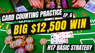 Blackjack | +$12,500 WIN | Basic Strategy $1000 hands [6/n]