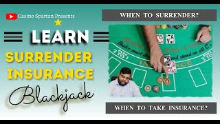 What is Surrender & Insurance in Blackjack | When to Surrender, When to Insure? #blackjack #casino