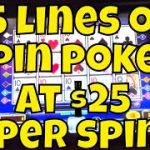 5-Line Jacks or Better Spin Poker at $25 Per Spin