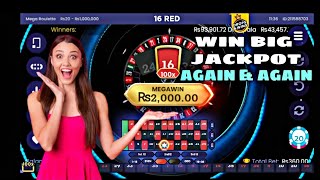 Mega roulette win || big jackpot || roulette strategy