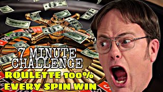 Seven minutes – roulette every time winning challenge || Roulette strategy