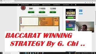 Baccarat Winning Strategy “PRACTICE PLAY ” by Gambling Chi 1/23/2022